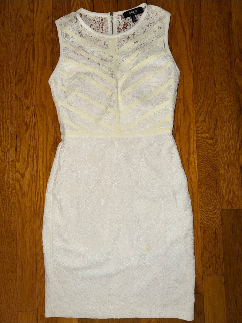 GUESS White Lace Mini Dress